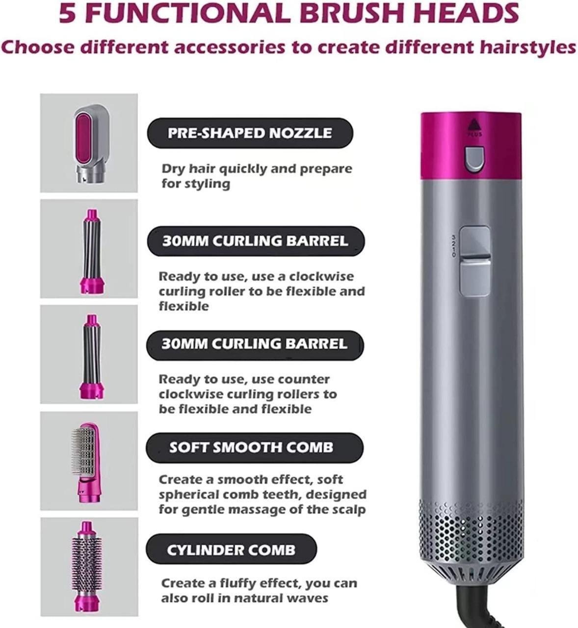 5 in 1 Multifunctional Hair Styling Tool - ShoppersDen