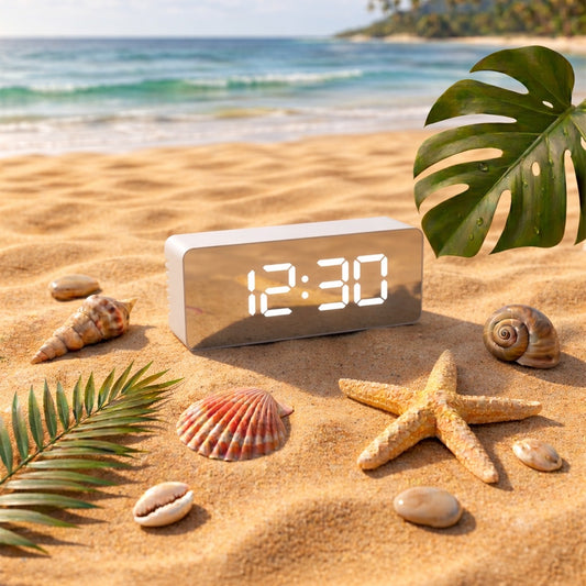 Digital Smart Back Light Table Mirror Alarm Clock