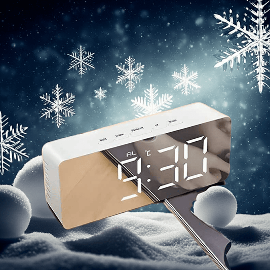 Digital Smart Back Light Table Mirror Alarm Clock - ShoppersDen