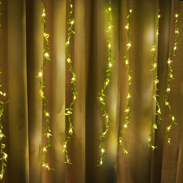Diwali Leaf Curtain Lights - Illuminate Your Celebration! - ShoppersDen