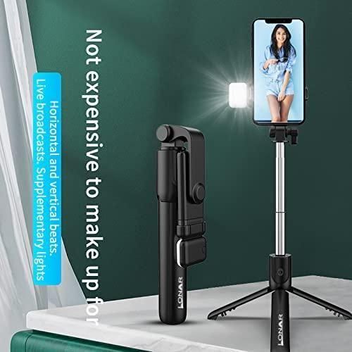Extendable Flash 3 - in - 1 Selfie Stick Tripod with Bluetooth Remote - ShoppersDen