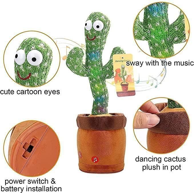 LED Musical Dancing & Mimicry Cactus Toy - ShoppersDen