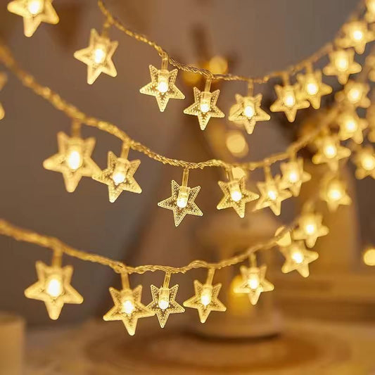 Serial String Star Lights for Decoration - ShoppersDen