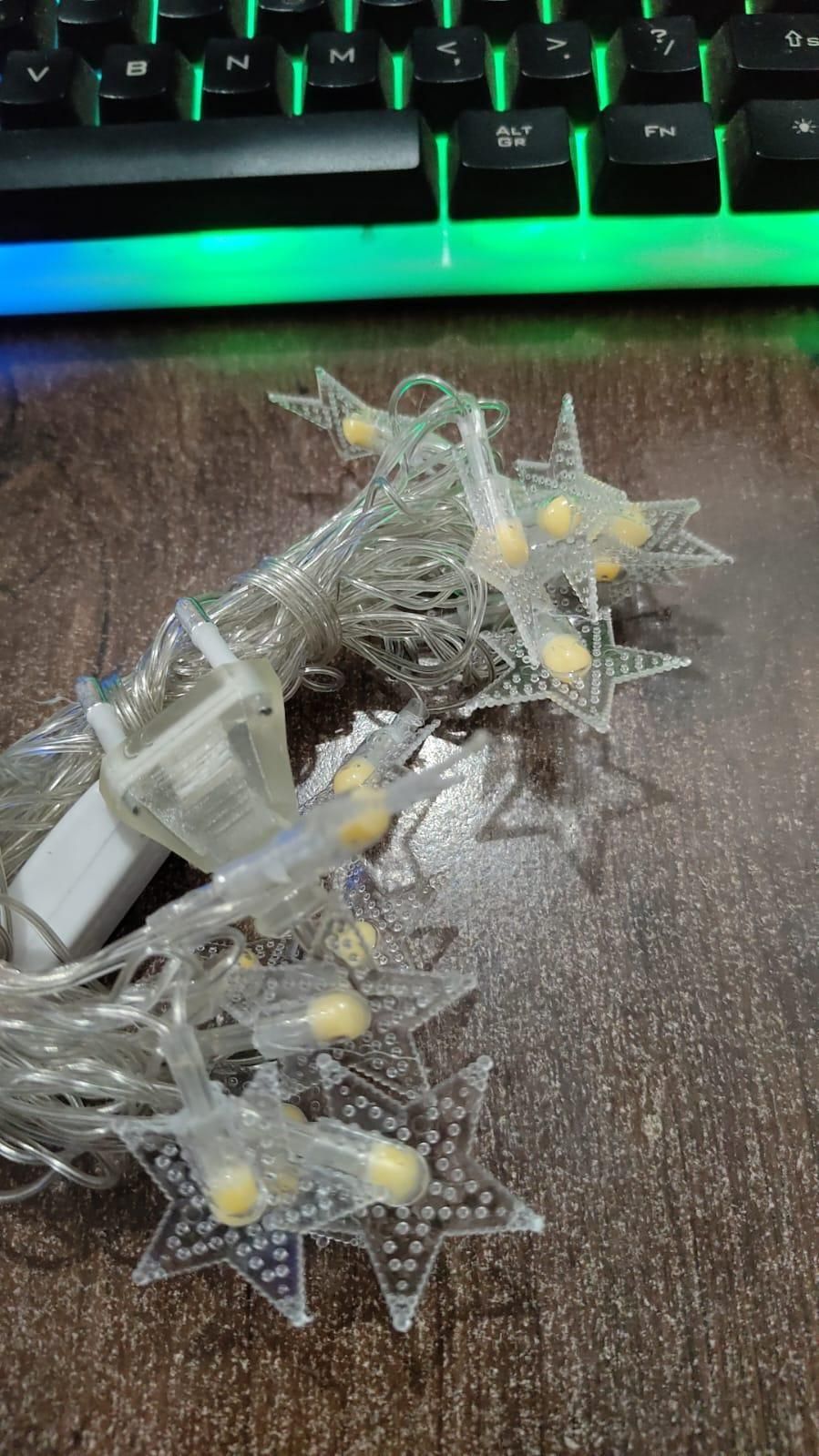 Serial String Star Lights for Decoration - ShoppersDen