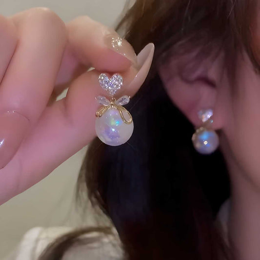 Korean Big Pearl Earrings