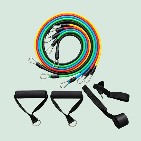 Total Body Resistance Tube Set – Adjustable Home Workout Kit