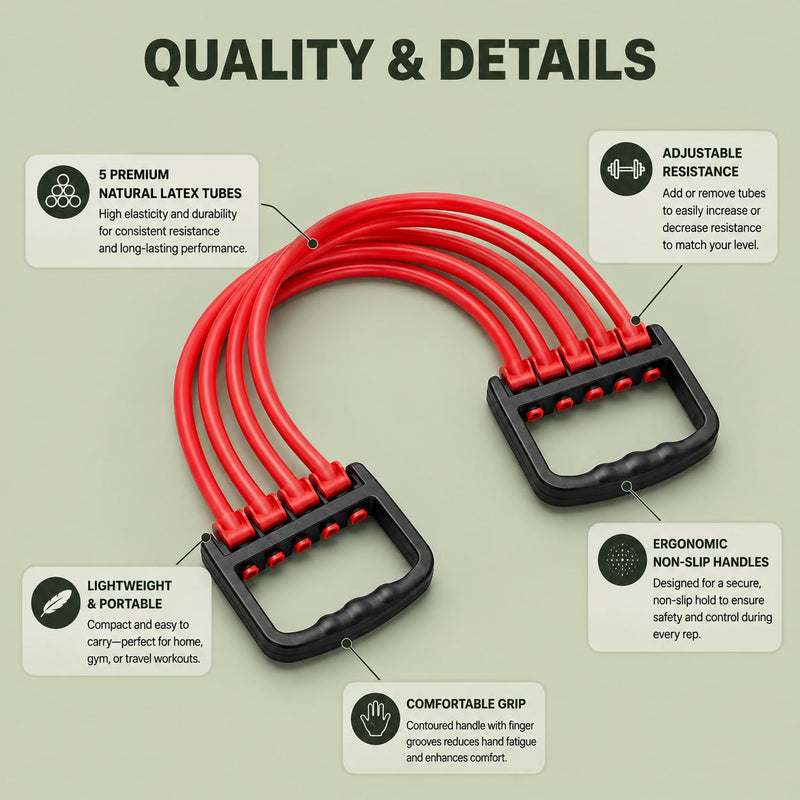 5 Premium Natural Latex Tubes to Adjust Training Intensity | Lightweight