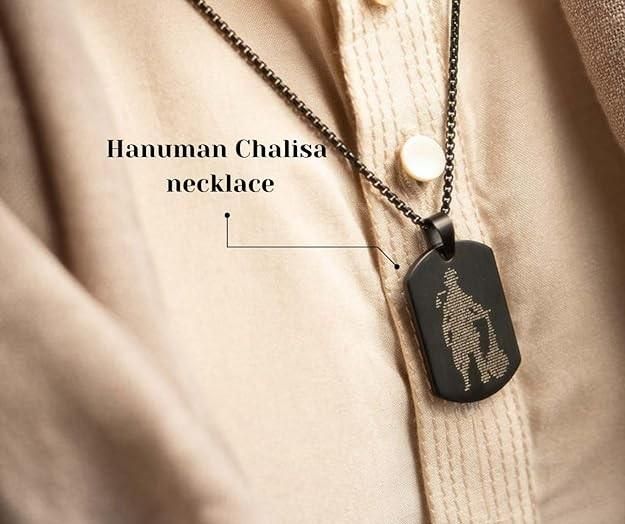 Hanuman Chalisa Pendant With Chain - ShoppersDen