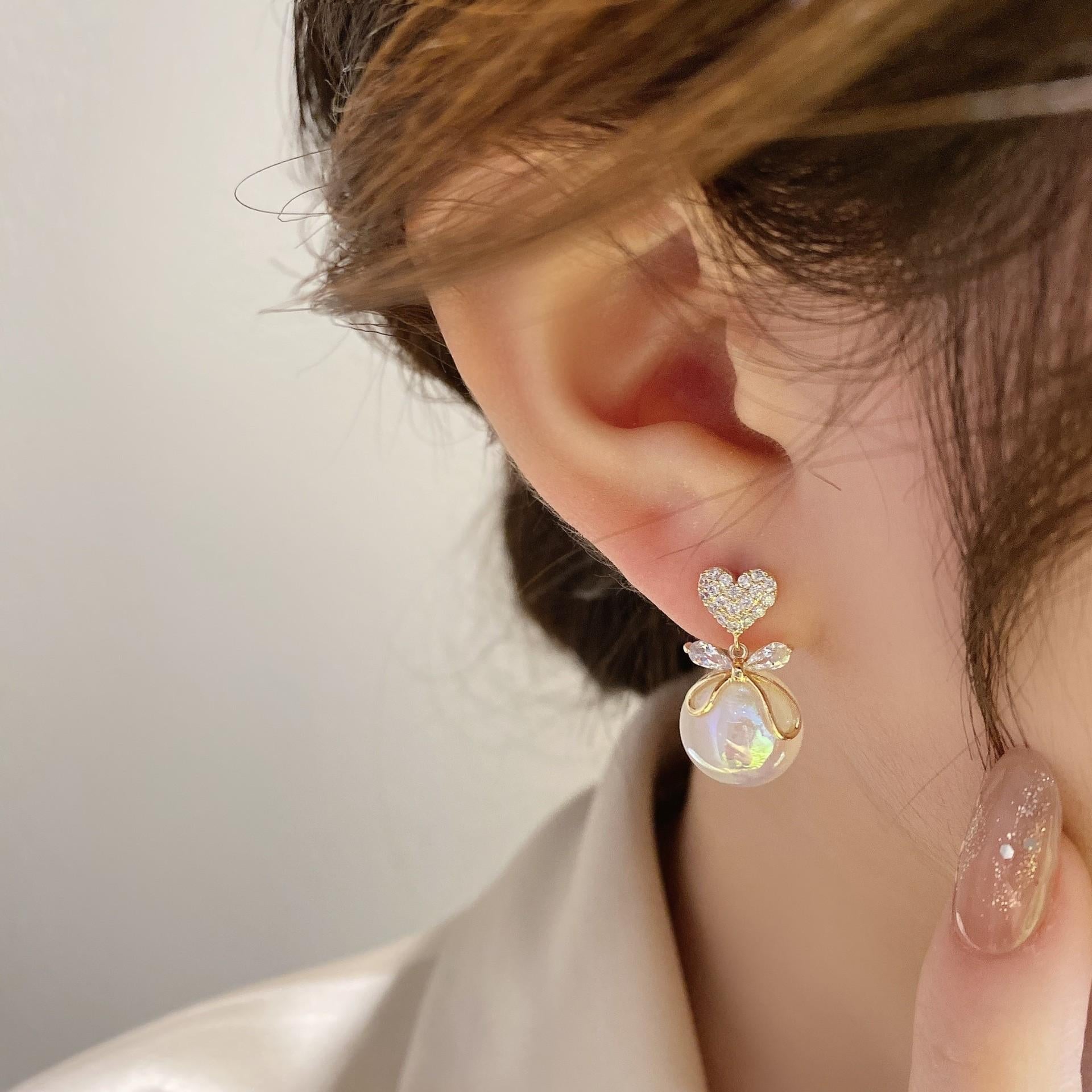 Korean Big Pearl Earrings - ShoppersDen