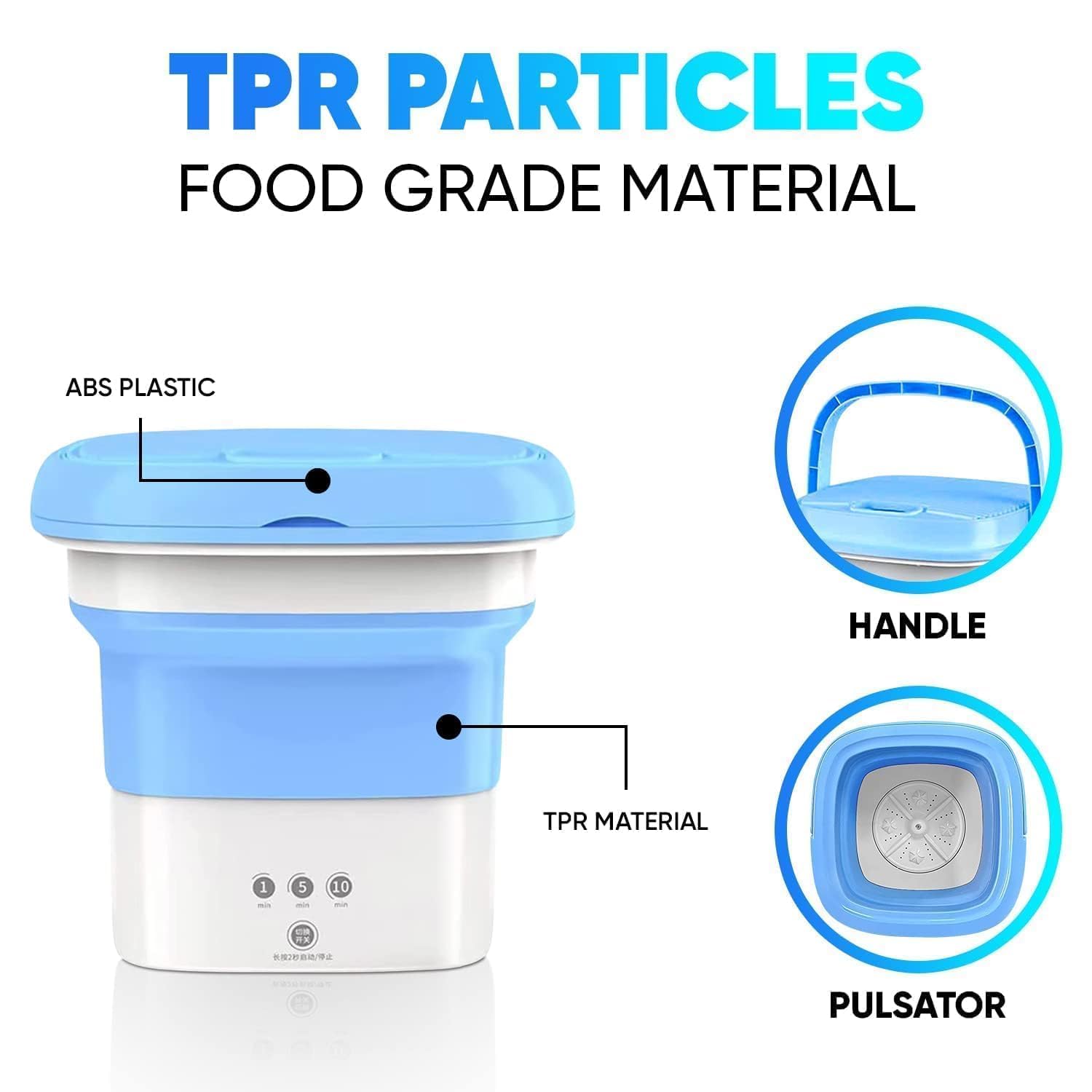 Portable Foldable Mini Washer - ShoppersDen