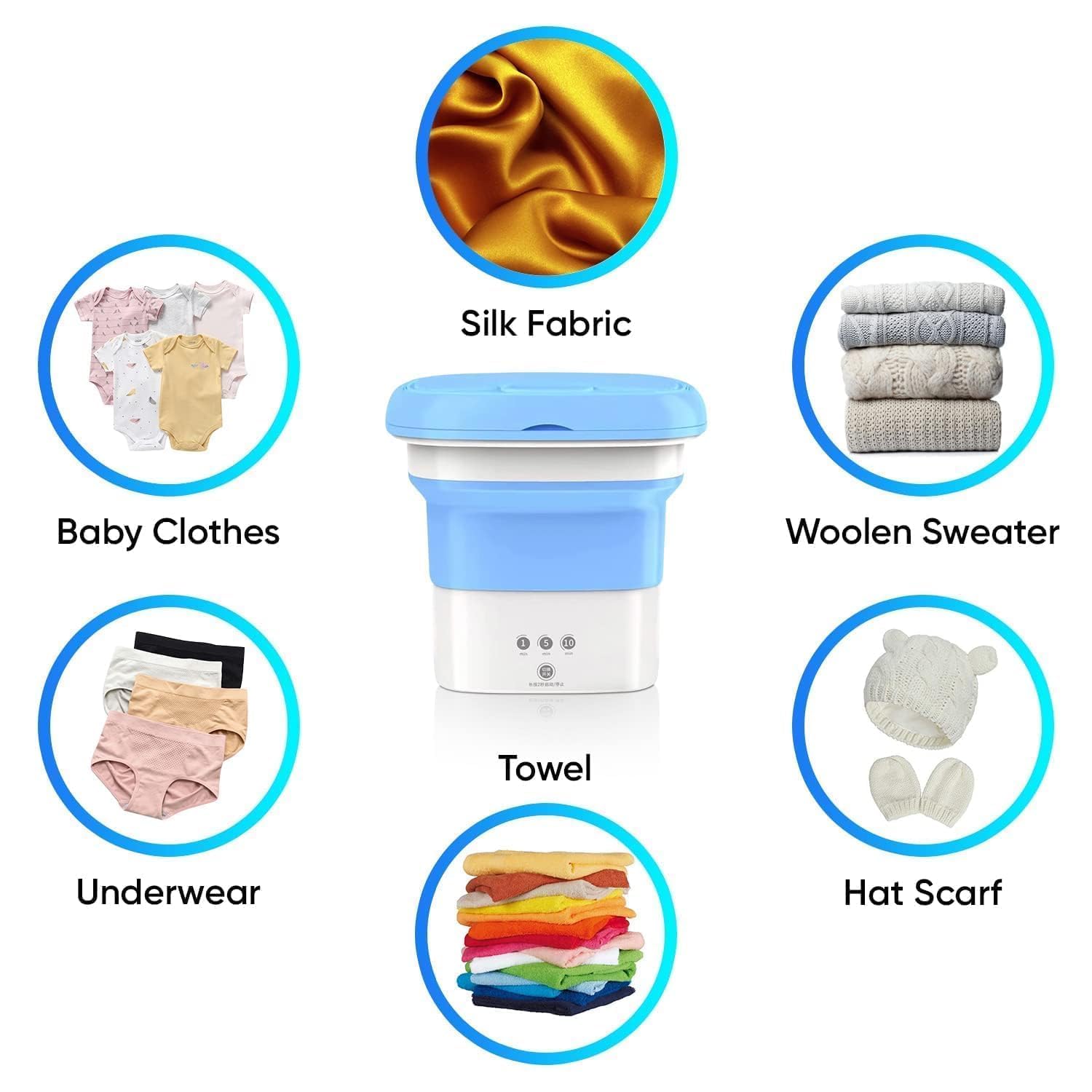 Portable Foldable Mini Washer - ShoppersDen