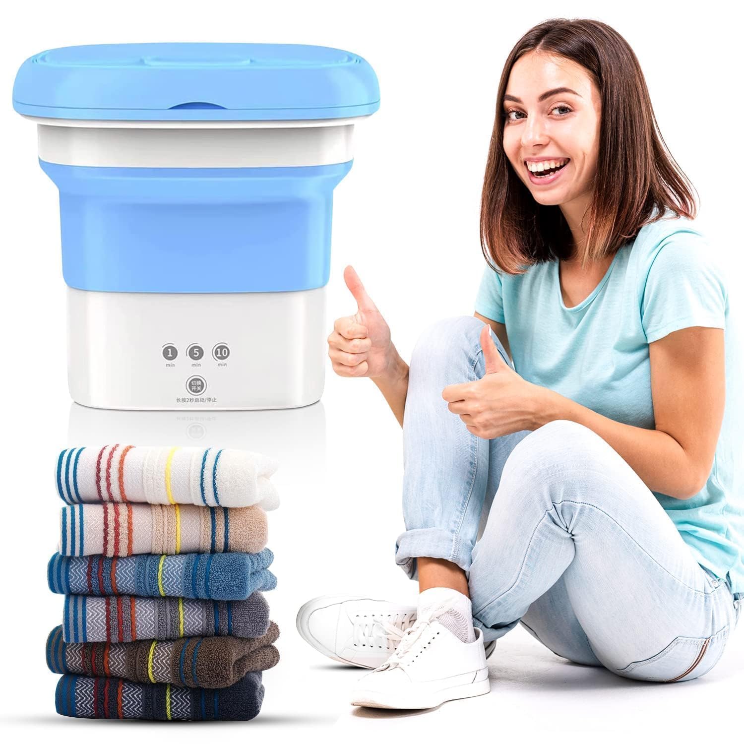 Portable Foldable Mini Washer - ShoppersDen