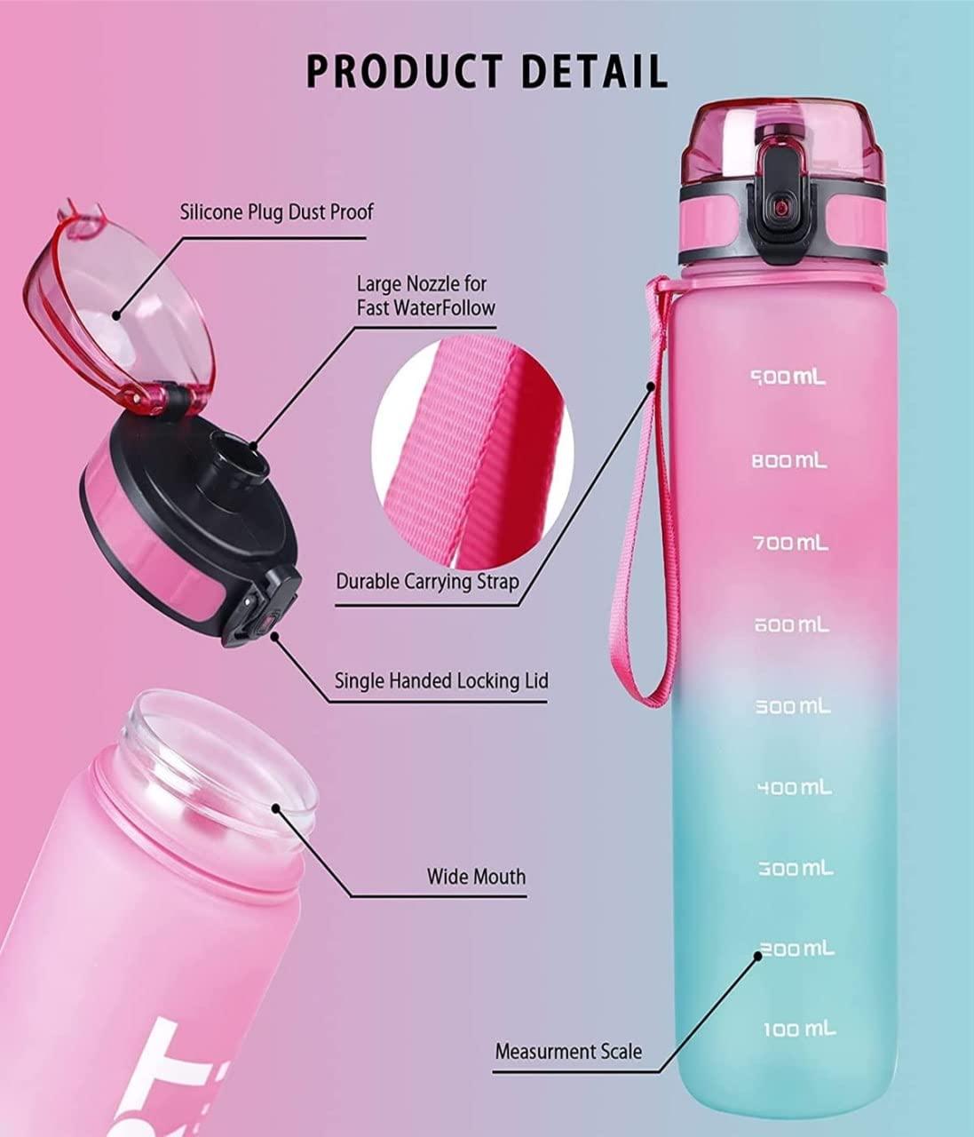 Sport Print Water Bottle 1L Sipper - ShoppersDen